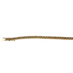Yellow and Brown Diamond Tennis Bracelet - 17.50cm x 3.70mm