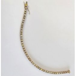 Bracciale Tennis Diamanti Gialli e Brown - 17.50cm x 3.70mm