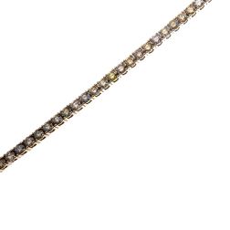 Bracciale Tennis Diamanti Gialli e Brown - 17.50cm x 3.70mm