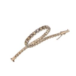 Bracciale Tennis Diamanti Gialli e Brown - 17.50cm x 3.70mm