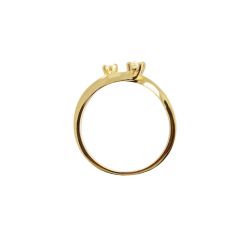 Anello Trilogy tre fili Diamanti e Oro Giallo