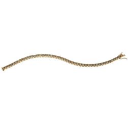 Yellow and Brown Diamond Tennis Bracelet - 17.50cm x 3.70mm