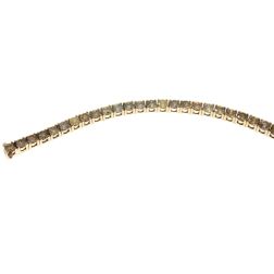 Yellow and Brown Diamond Tennis Bracelet - 17.50cm x 3.70mm