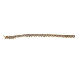 Yellow and Brown Diamond Tennis Bracelet - 17.50cm x 3.70mm