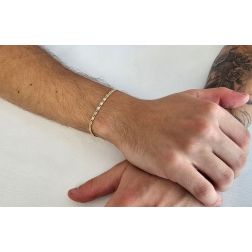 Foto indossata Bracciale lumachina sfaccettata x 3mm