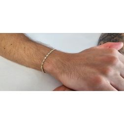 Foto indossata Bracciale lumachina sfaccettata x 3mm