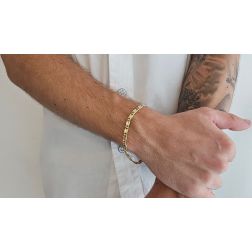 Photo of worn Faceted Snail bracelet x 4.4mm