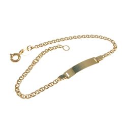 Baby bracelet "traversino" 2.5mm link with 3.90mm tag