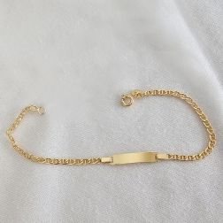 Baby bracelet "traversino" 2.5mm link with 3.90mm tag