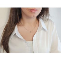Girocollo veneta punto luce simple Diamante 0.45ct/0.50ct foto indossata