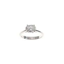 SALINA Solitaire Ring with oval cut diamond, 1ct