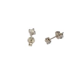 Simple Point Light Solitaire Earrings with diamonds weighing 0.08/0.12ct each