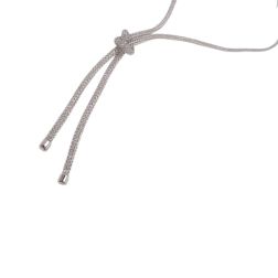Lariat necklace with zircons