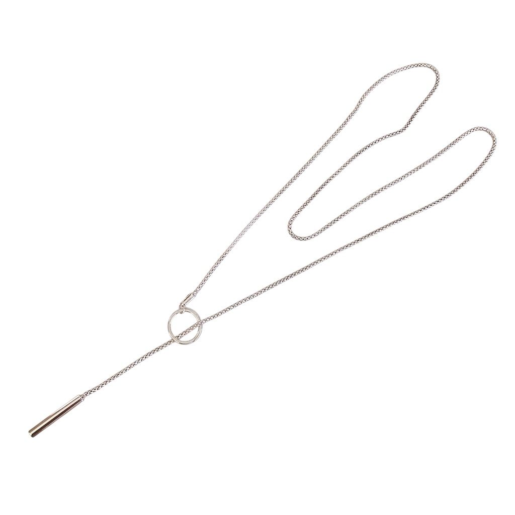 Collana Laccetto maglia Coreana senza chiusura in Oro Bianco