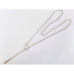 Collana Laccetto maglia Coreana senza chiusura in Oro Bianco