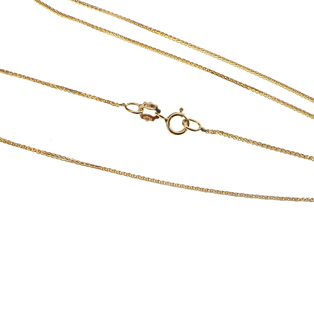 0.60mm square ear of corn Yellow gold Necklace