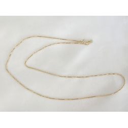 Collana Spiga Quadra 0.60mm Oro Giallo - 40cm