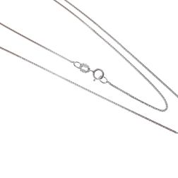 Collana Spiga Quadra 0.60mm Oro Bianco