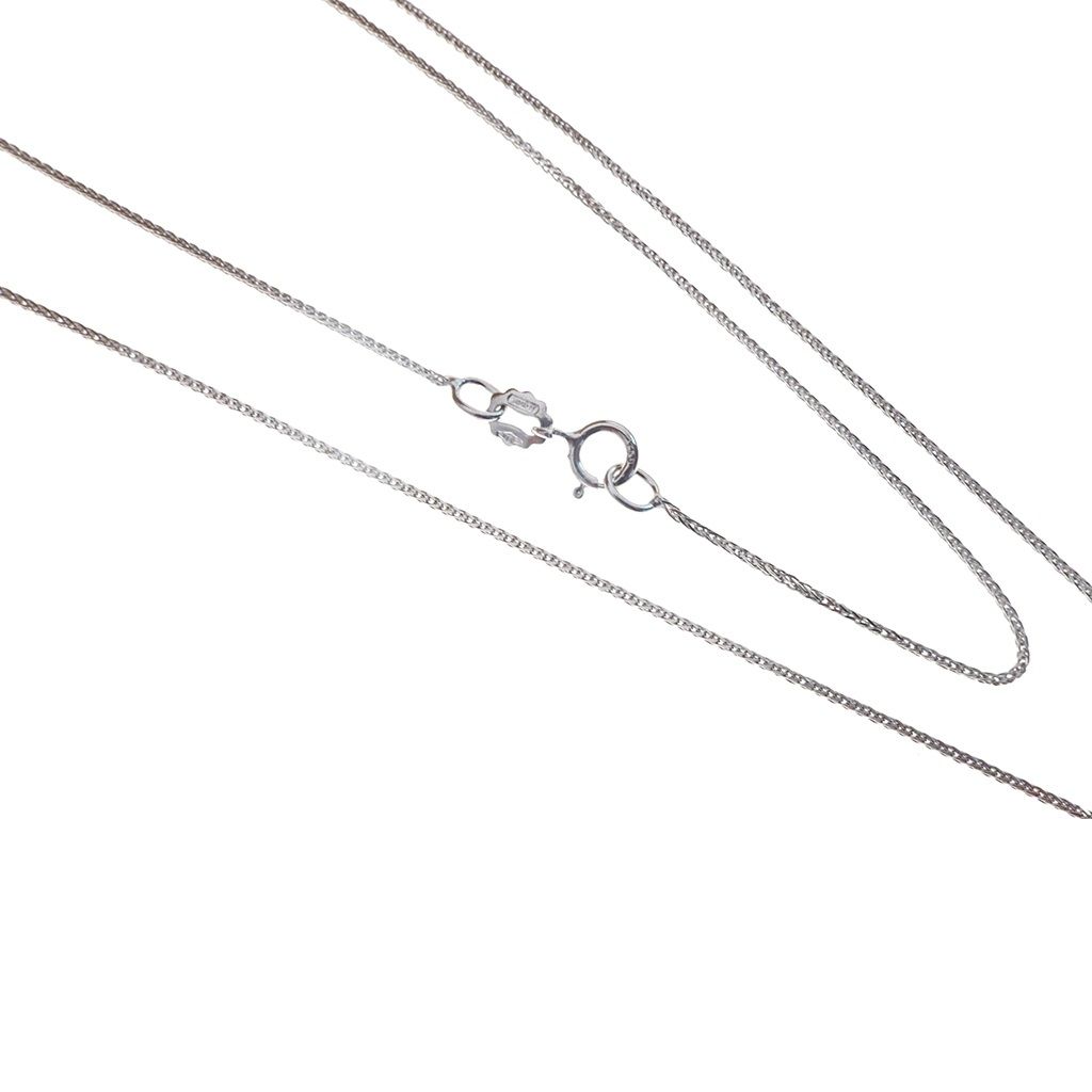 Collana Spiga Quadra 0.60mm Oro Bianco