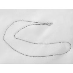 Collana Spiga Quadra 0.60mm Oro Bianco - 40cm