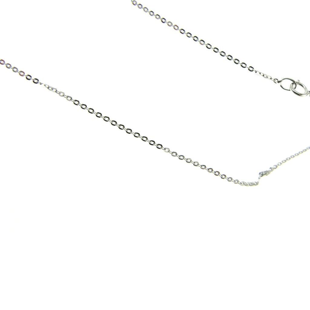 Collana Brillantata 0.50mm in Oro Bianco 18kt