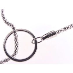 White Gold Korean-style chain necklace with a loop clasp and no fastening