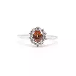 Anello Tipo Kate zaffiro Mandarino