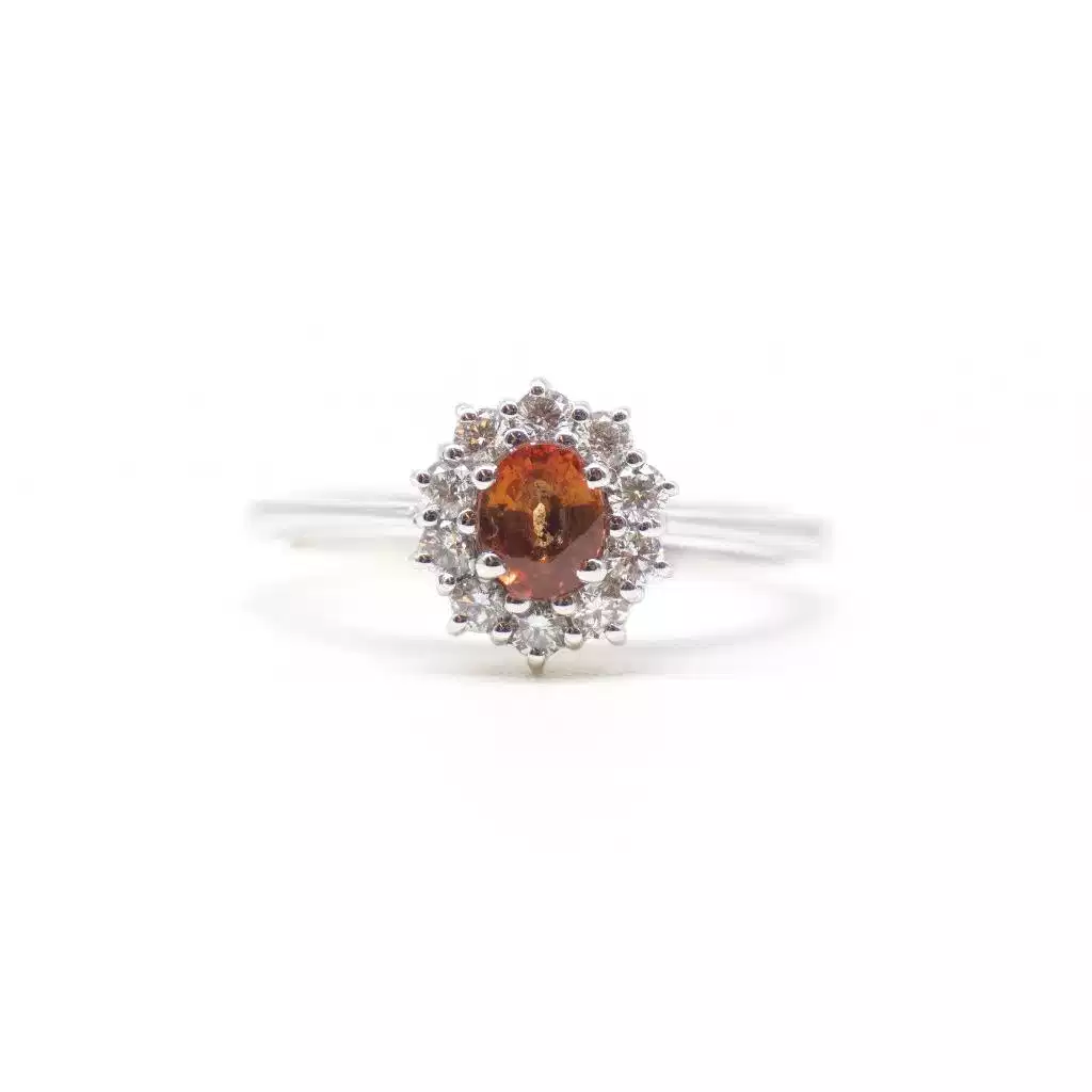 Anello Tipo Kate zaffiro Mandarino