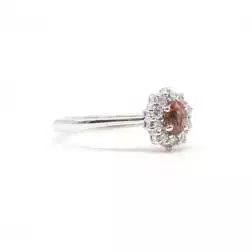 Kate Mandarin Sapphire Ring 5x4mm and 10 Diamonds