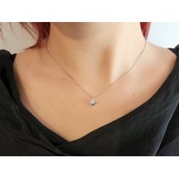 Photo of worn Necklace Sparkle Diamond 0.29ct