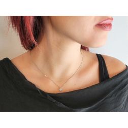 Photo of worn Necklace Sparkle Diamond 0.29ct