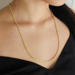 Photo of worn Marinara chain necklace 60cm x 3.70mm