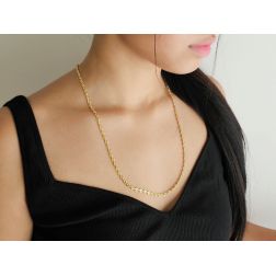 Photo of worn Marinara chain necklace 60cm x 3.70mm