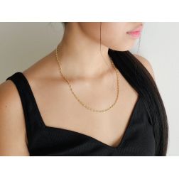 Collana a catena Marinara 50cm x 3mm  foto indossata