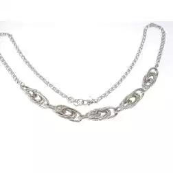 Girocollo Oro Bianco con centrale
