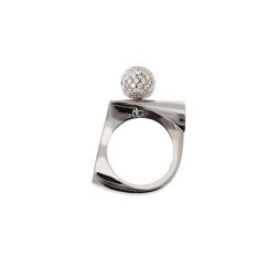 Anello Ricciolo Zaffiro Blu e Diamanti