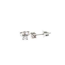 Orecchini Solitari Punto Luce Simple con diamanti 0.14ct ciascuno