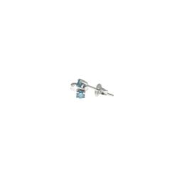 Orecchini Solitari Punto Luce Simple con Diamanti Blu