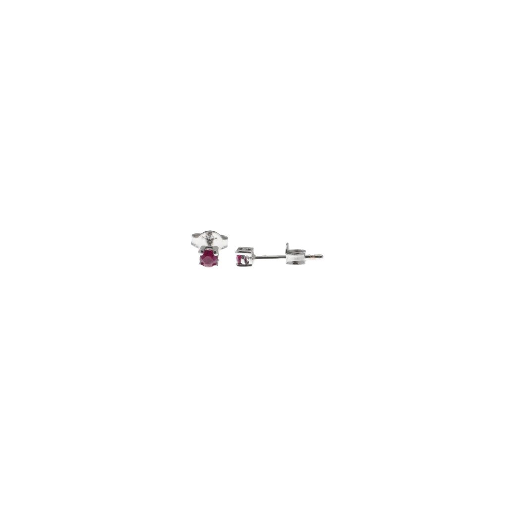 Orecchini Punto Luce Simple Rubini 0.21ct