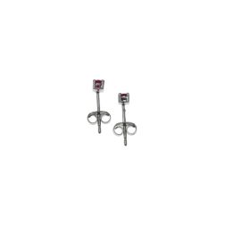 Simple ruby stud earrings, 0.21ct