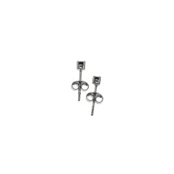 Orecchini Simple Punto Luce con Diamanti Neri