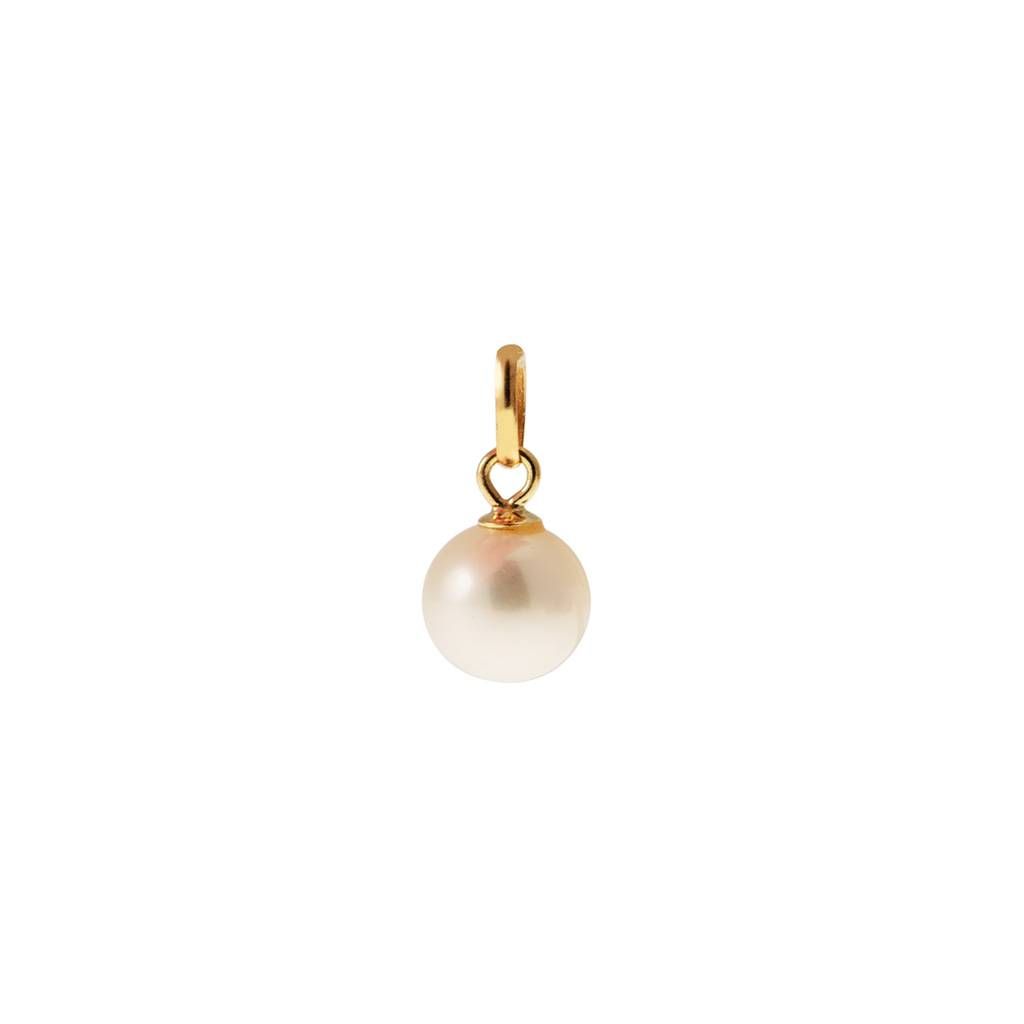 Pearl Pendant White with yellow gold