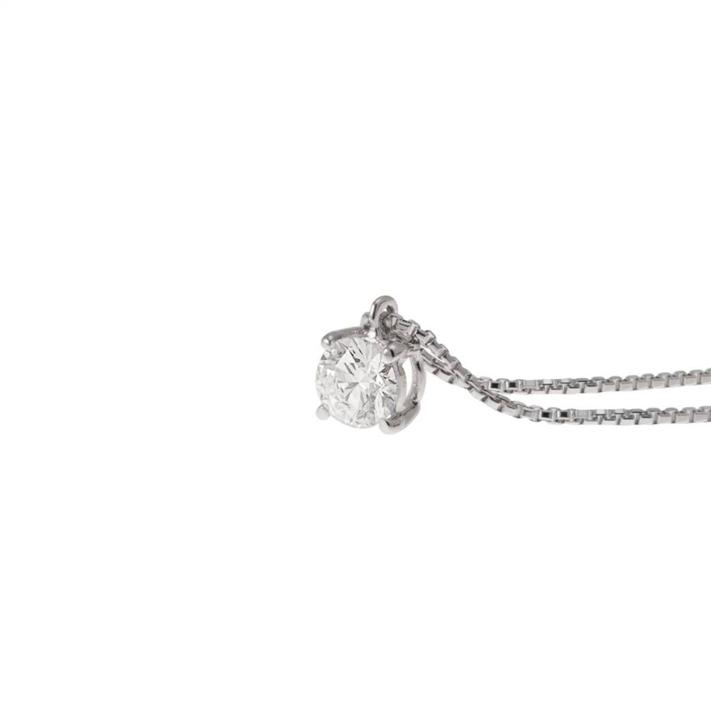 Girocollo Solitario Punto Luce Simple 0.18ct