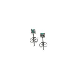 Orecchini Punto Luce Simple Smeraldi 0.25ct