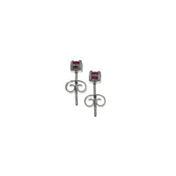 Simple ruby stud earrings,  0.32ct