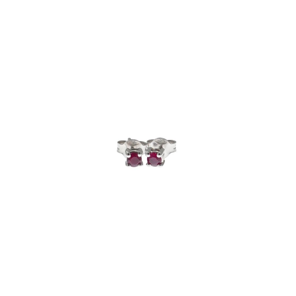 Simple ruby stud earrings,  0.32ct