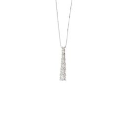 Adjustable Venetian necklace with a GIA-certified 0.24ct Tennis Scalare pendant