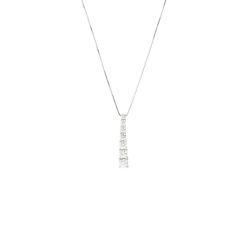 Girocollo Veneta regolabile con ciondolo Tennis Scalare certificato GIA 0.24ct