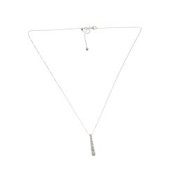 Adjustable Venetian necklace with a GIA-certified 0.24ct Tennis Scalare pendant