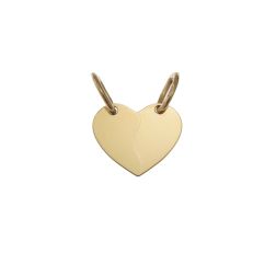 Yellow gold divisible heart pendant